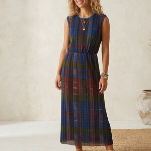 HD in Paris Anthropology Sleeveless Maxi Dress Multi-Stripe S